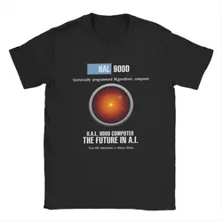 Novelty HAL-9000 Laboratories T-Shirts Men Round Neck Cotton T Shirts 2001: A Space Odysseys Short Sleeve Tee Gift merchandise