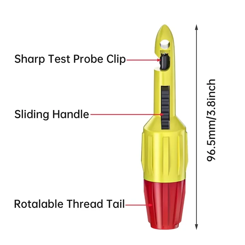 P30039 Insulation Wire Piercing Puncture Probe with 2mm/4mm Socket Test Hook Clip, Automotive Car Repair Test Probe