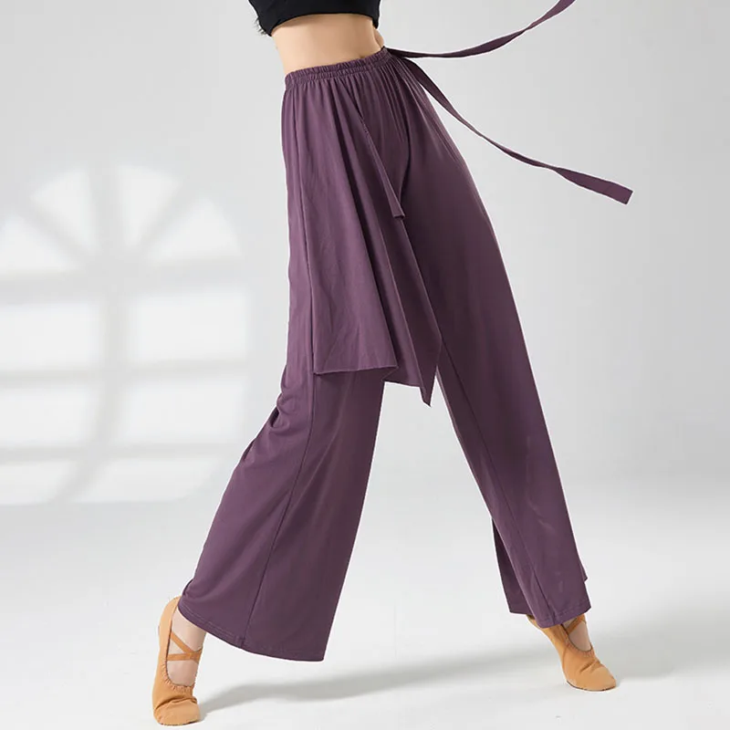 Loose gauze queen pants Classical dance wide leg pants Modern dance training dress Adult performance dress training dance pants