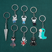 Game Hollow Knight Keychain, Metal Key Chains, Octopus Pendant, Car Bag Key Holder, Cartoons Souvenirs, Gift Accessories, Hot