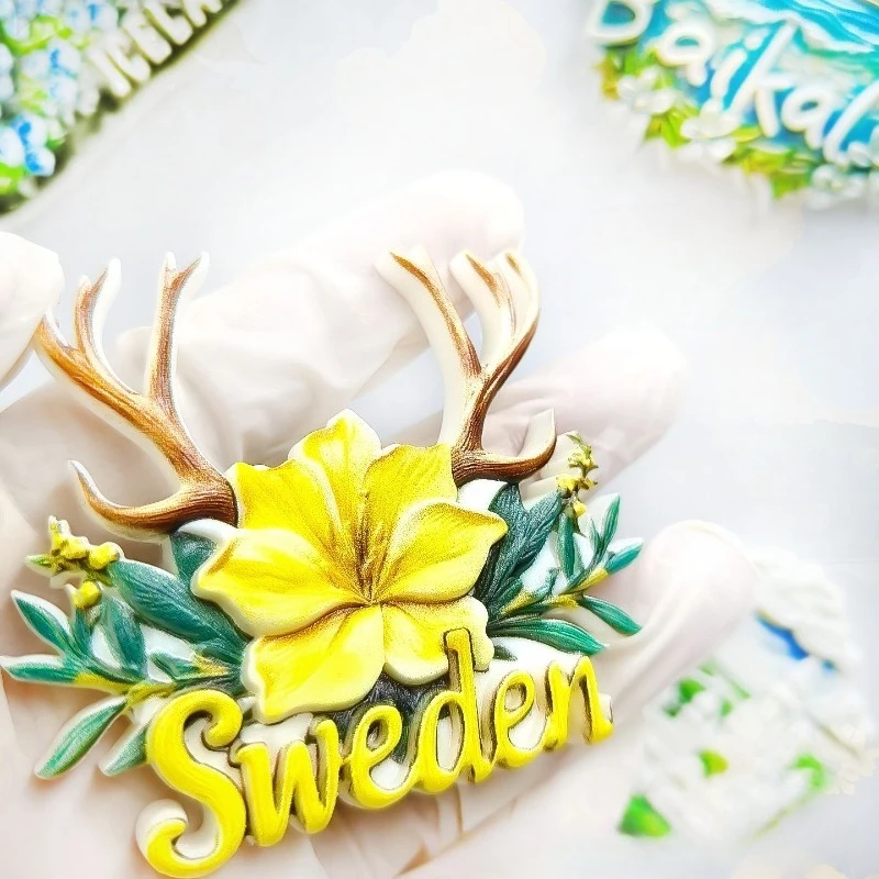 

Swedish Refrigerator Stickers Souvenir, Cute Souvenirs Gift Decorations Magnetic Stickers Home Decor Tourism