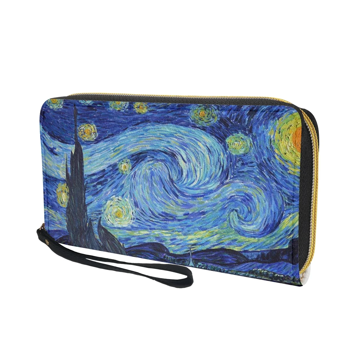 Van Gogh Olieverfschilderij Mode Vrouwen Portefeuilles Multi-Card Organisator Vrouwelijke Portemonnee Partij Clutch Billeteras Voor Tiener Meisjes Telefoon Tas