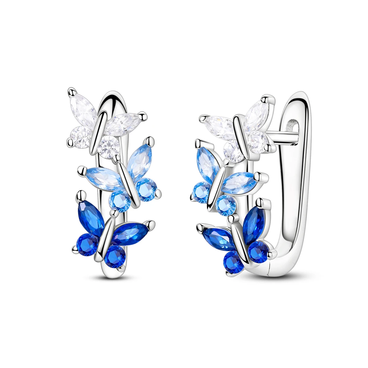 

Blue Butterfly Earring 925 Silver For Lady Trendy Earring Fine Jewelry Gifts