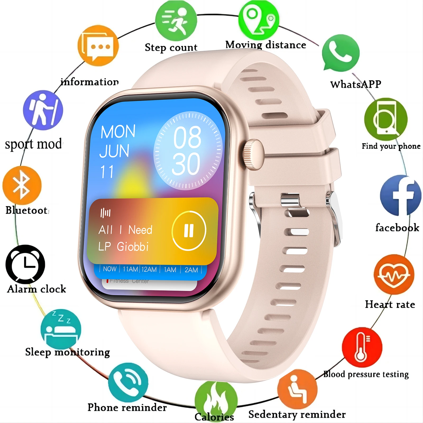 2023 Women Smart Watch Men Full Touch Screen Heart Rate Fitness Tracker Ladies Watch Bluetooth Call Smart Clock for Android IOS