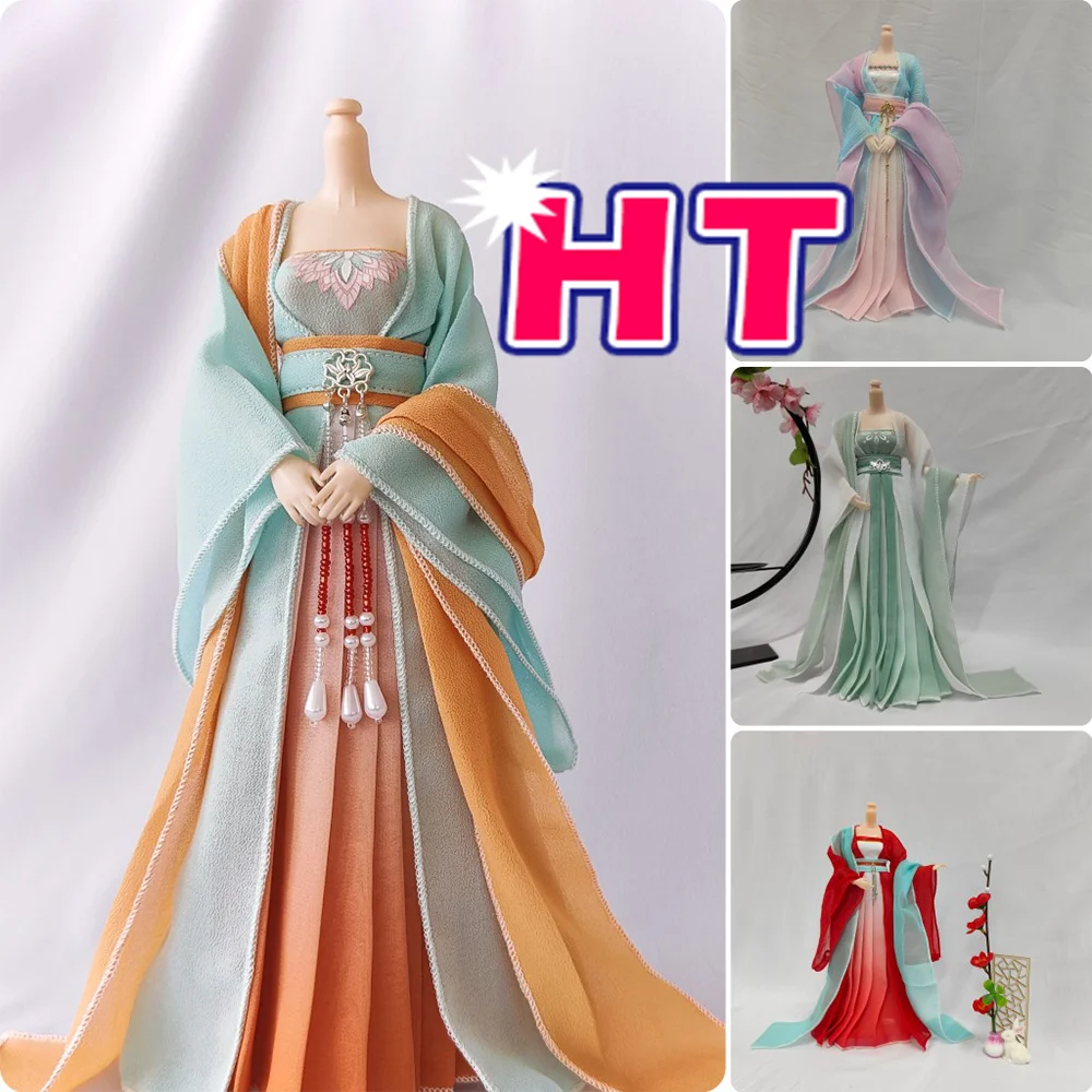 In Stock 1/6 Scale Xianxia Drama Protagonist Hanfu Set Multiple Color Options Female Soldier Clothing For 12Inch Action Figure