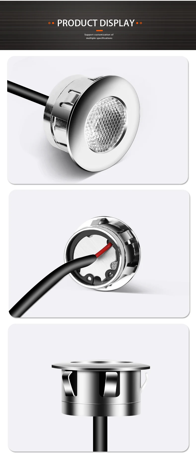 2-Piece 30mm Hole 1.5W Mini LED Cooker Range Hood Bulb Light 12V DC EL4.5 Connector Recessed Smoke Ventilator Light Bulb