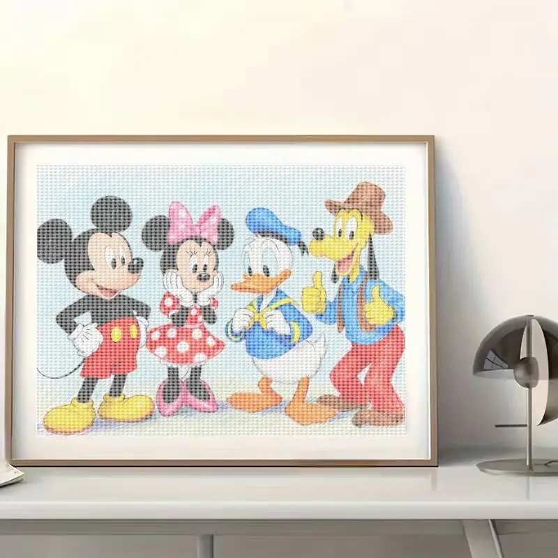 1 шт. 5D DIY полный дрель набор для алмазной живописи, классический Дисней Микки Минни Дональд Плутон мультфильм друзья искусство со стразами, милая анима