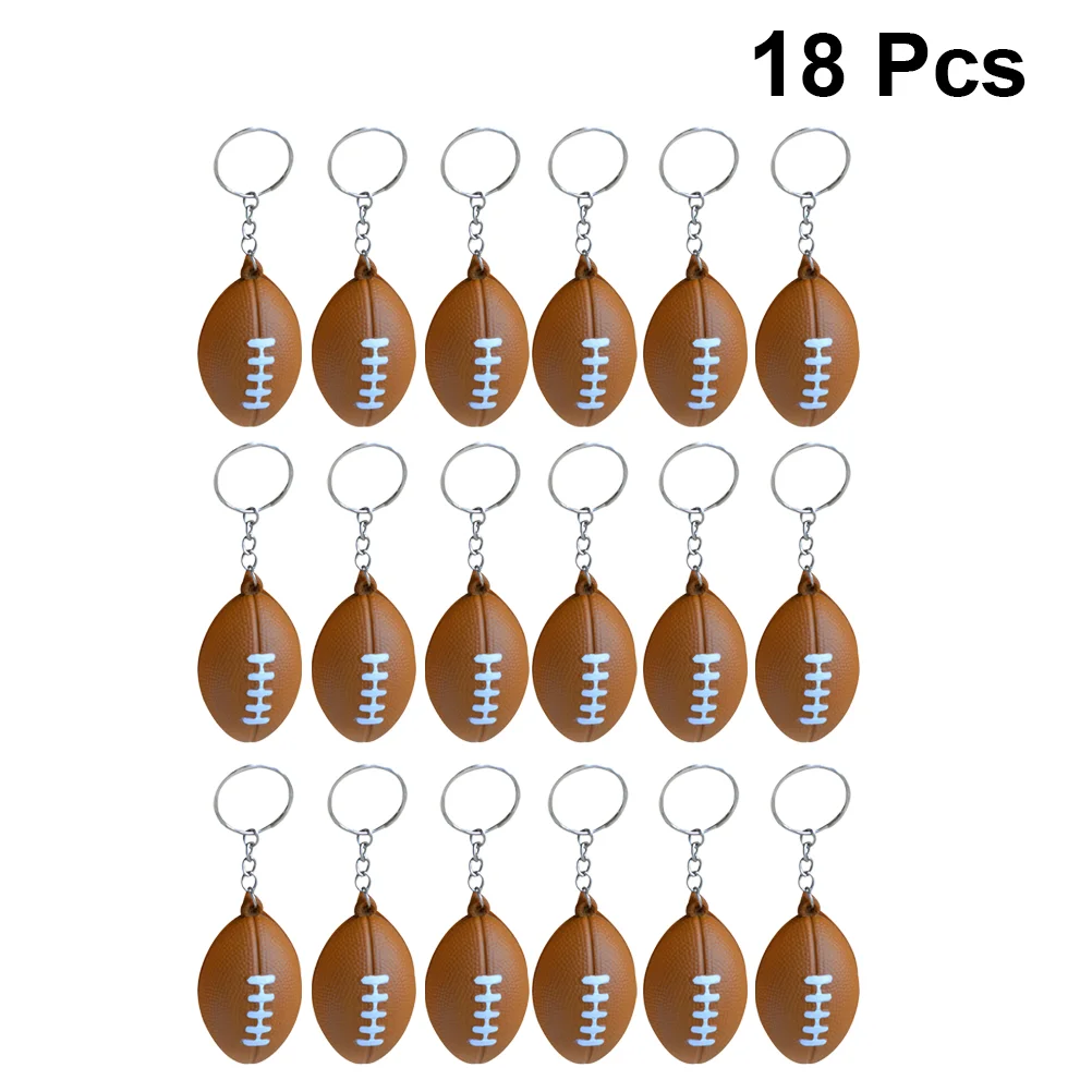 American Football Keychain Rugby PU Keyring Souvenirs Pendants Toys for Players Athletes Boys Teammates