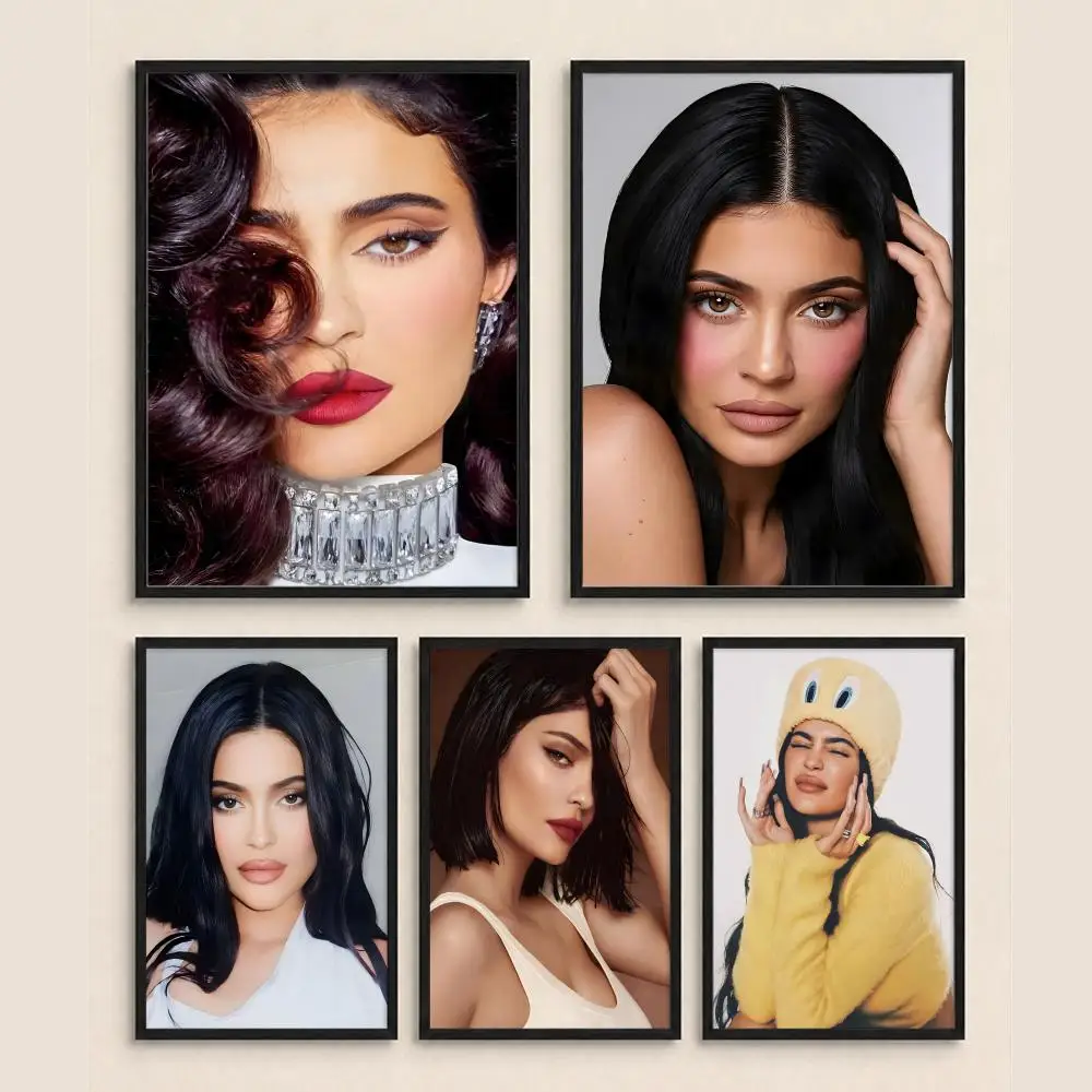 Pôster da atriz K-Kylie J-Jenner, arte HD, à prova d'água, parede adesiva, decoração de casa (sala de estar, quarto, bar), estética