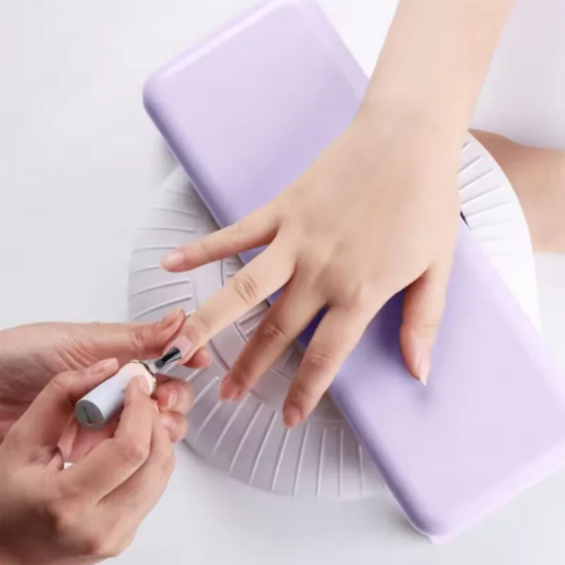 Plastic Nail Arm Rest, Foldable Manicure Hand Pillow for Salon & Home Use, Comfortable Nail Art Workstation Tool