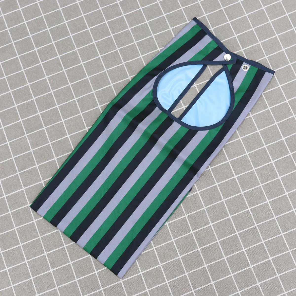 

1Pcs Waterproof Adult Bib Large Mealtime Buckle Apron Washable Clothing Protector for Disability Aid Green Adult Bib