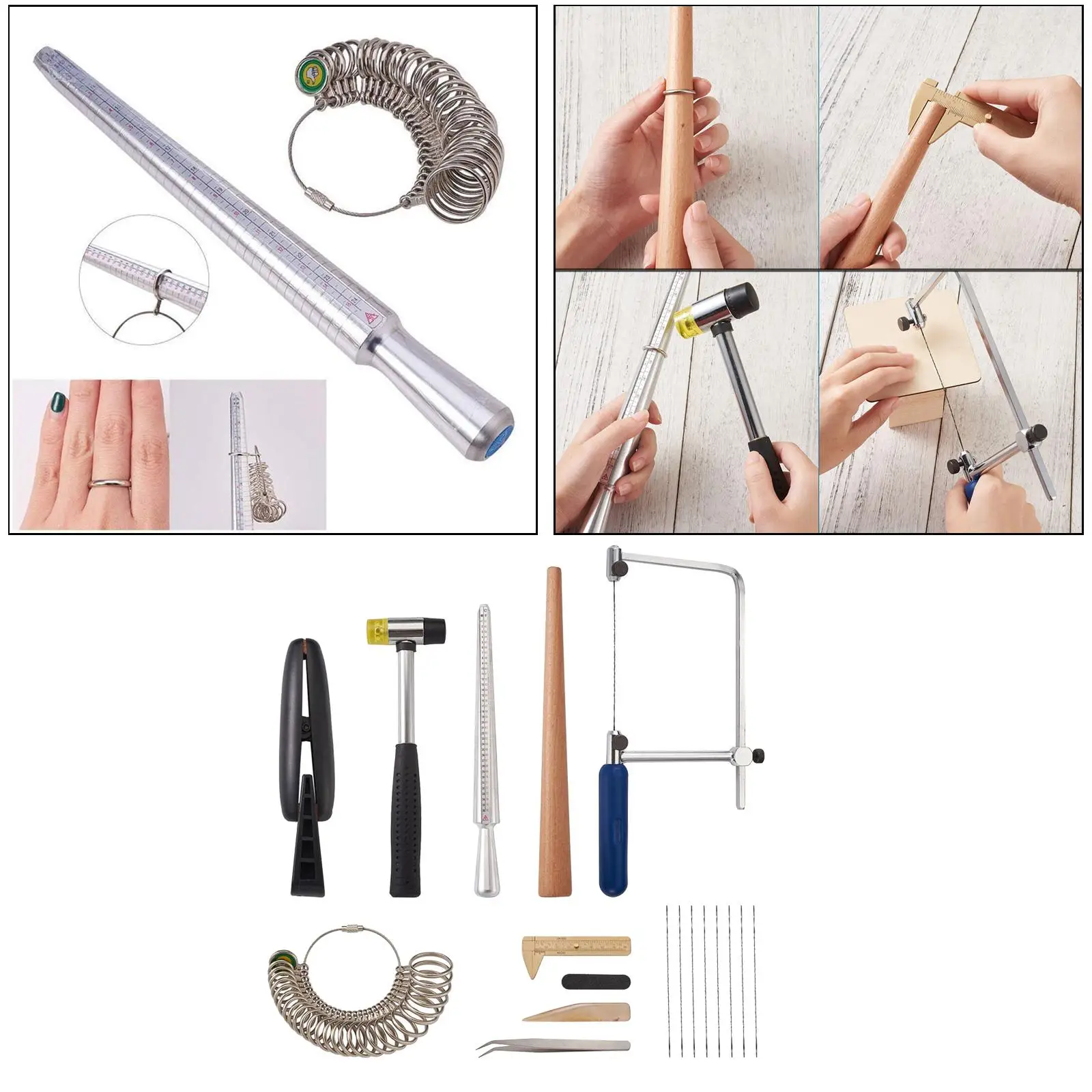 Metal Jewelry Tool Measu 27pcs Sizer Circle Models ,Easy to Read And Measure