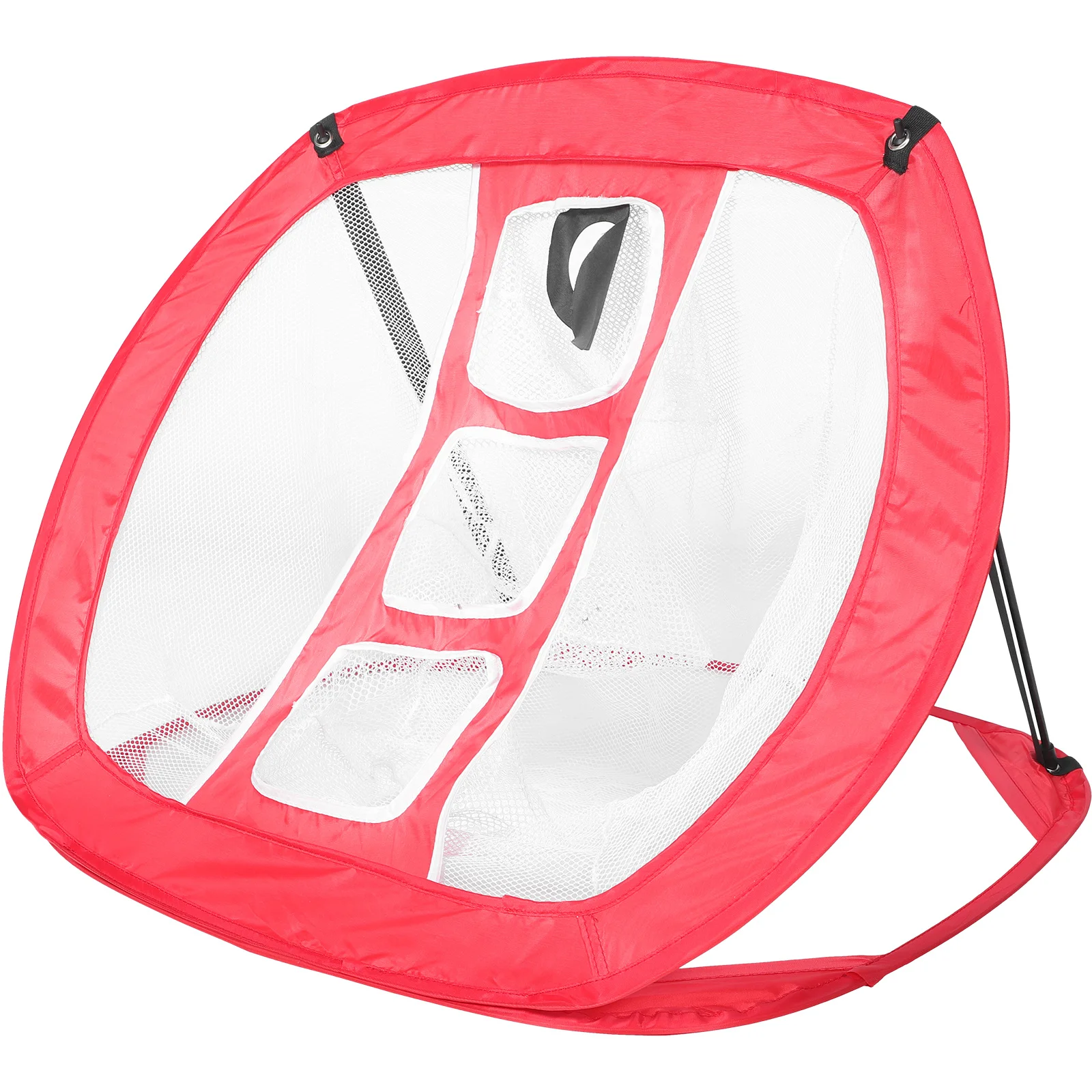 Gogogmee Reusable Golf Practice Net Indoor Training Equipment Foldable Accessory Fiber Cut Pole Set for Home Use