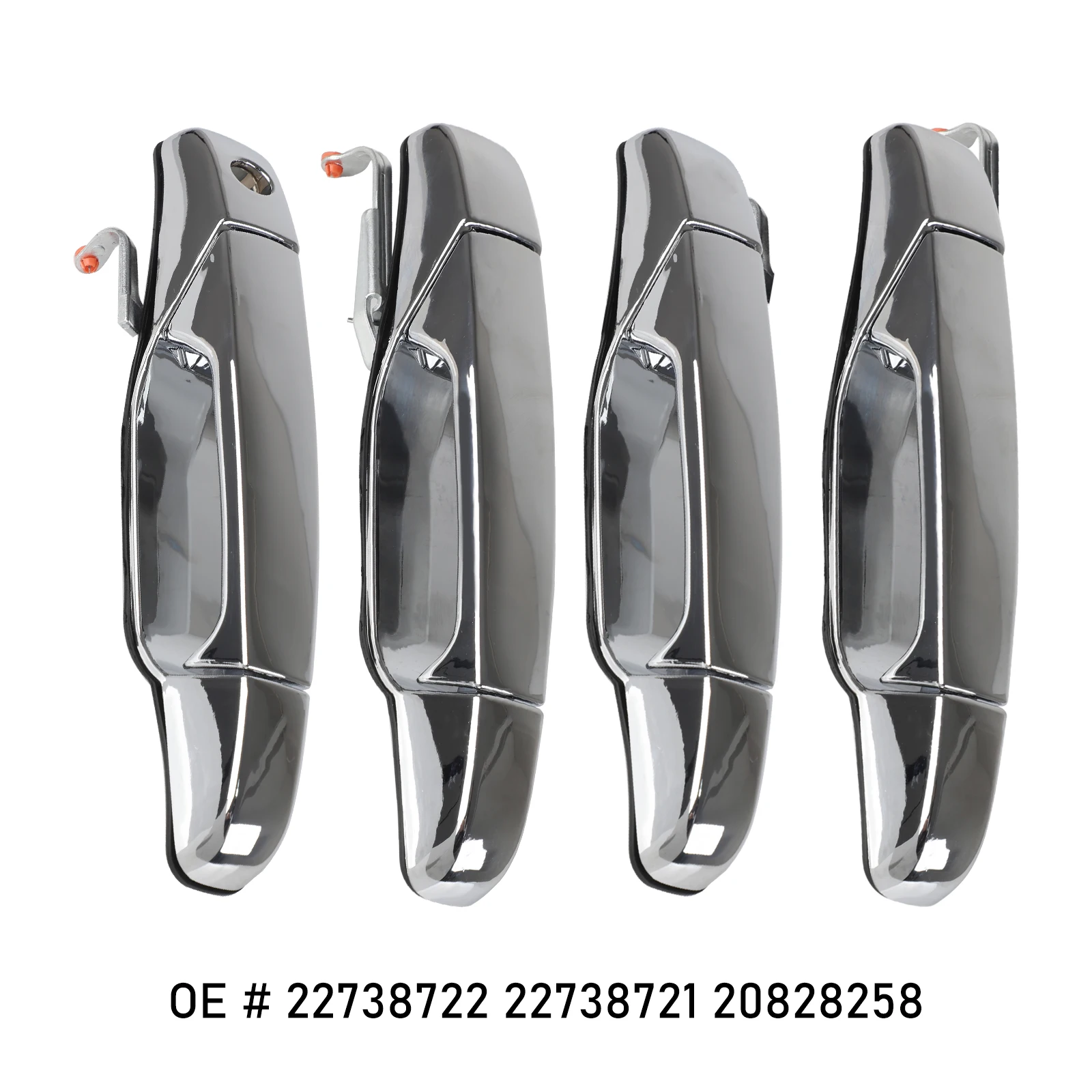 

Nakuuly Exterior Chrome Door Handle 4PCS Front Rear Driver & Passenger For 2007-2014 Cadillac Escalade Chevy Avalanche Silverado