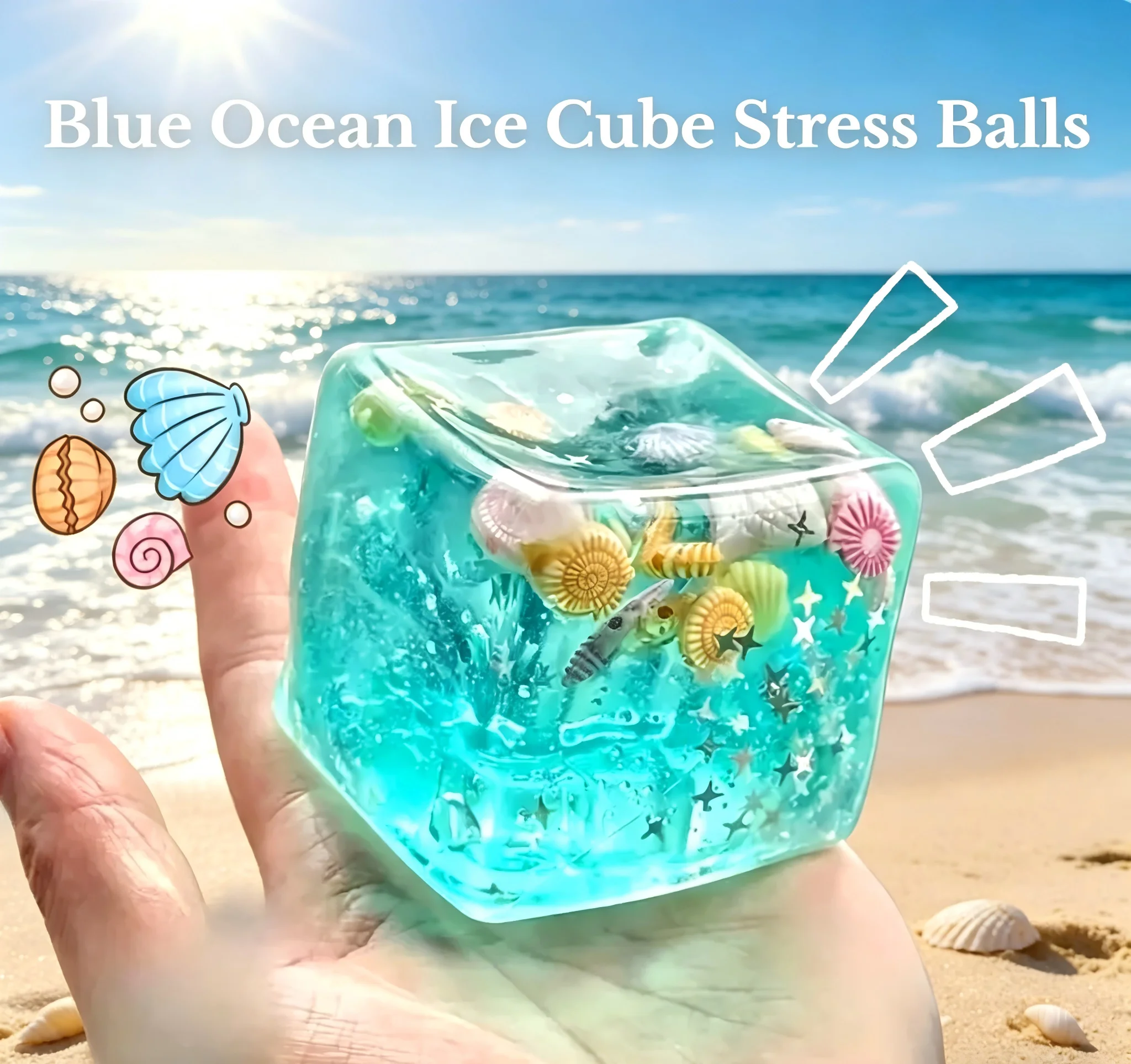 2026 Erwachsenen Squishy Ozeanblöcke Stressbälle Autismus Sensorikspielzeug Stress- und Angstlinderung Fidget Toys Maltose-Wasserbälle Geschenke Großpackung