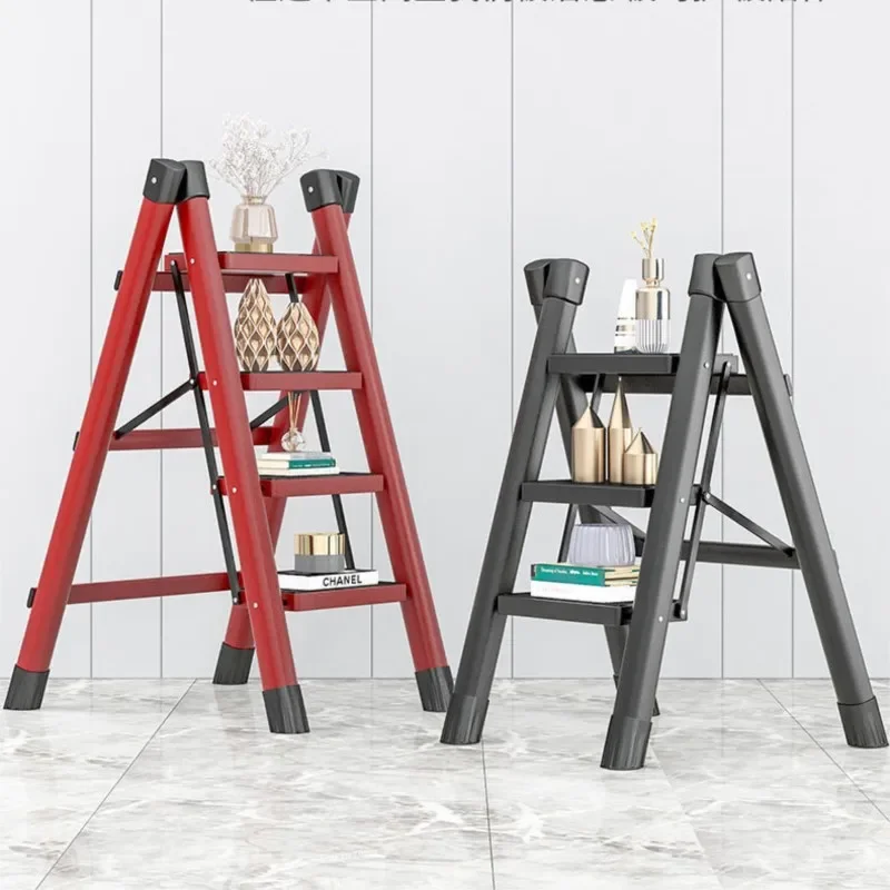 

Household folding ladder indoor herringbone project ladder portable small stairs fork telescopic thickened escalator stools home