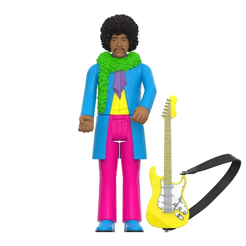 In Stock Super7 3.75 Inch The Jimi Hendrix ReAction Fgiure Halloween Toy Doll Collectible