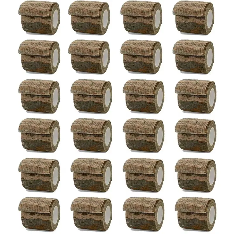 

1/12/20Pcs Desert Camouflage Tape Sport Self Adhesive Elastic Bandage Hunt Disguise Wrap Tape For Knee Support Pads Finger