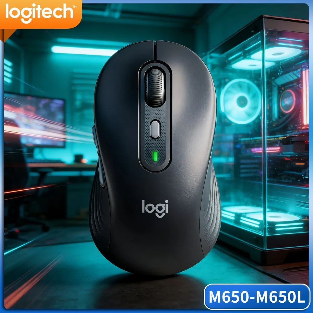 Logitech M650 Wireless Mouse 5 Custom Buttons Thumb Rest Cushion Long Lasting Battery Multi OS Compatibility Desktop Notebook