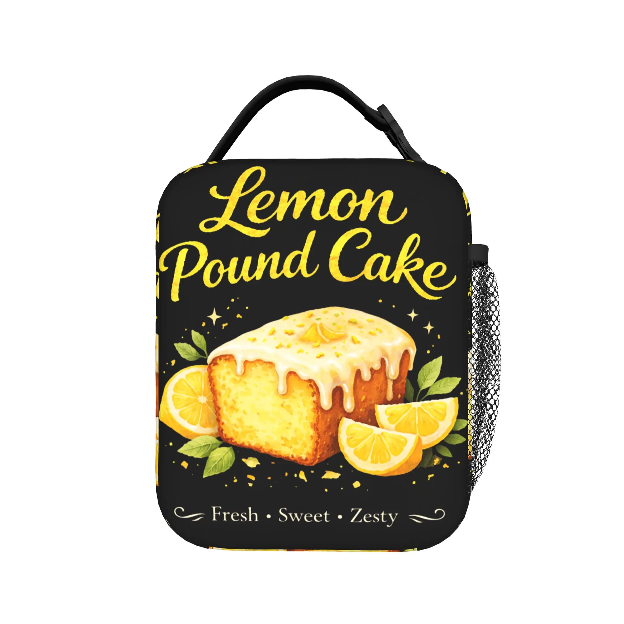 

Сумка для обеда Lemon Pound Cake, забавная сумка для обеда для мужчин, удобная сумка-холодильник для путешествий, водонепроницаемая термосумка для обеда с принтом