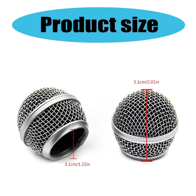 Vỏ lưới kim loại có đầu lưới mic cho phụ kiện sửa chữa SM58S SM58LC PGX24 SLX4