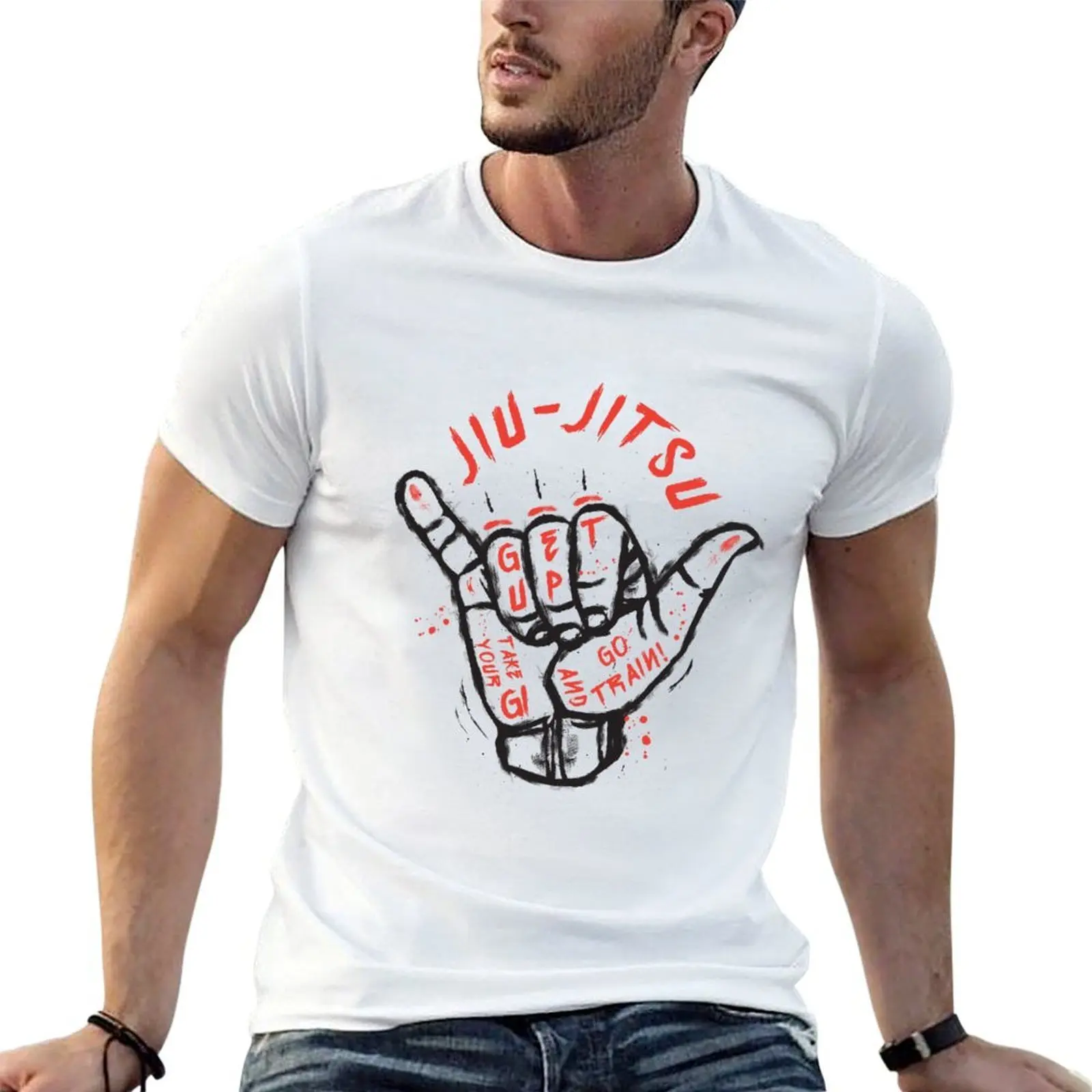 

Jiu-jitsu. Go train! T-Shirt man t shirt cotton high quality man t shirt cotton printed t shirts for man T-Shirt
