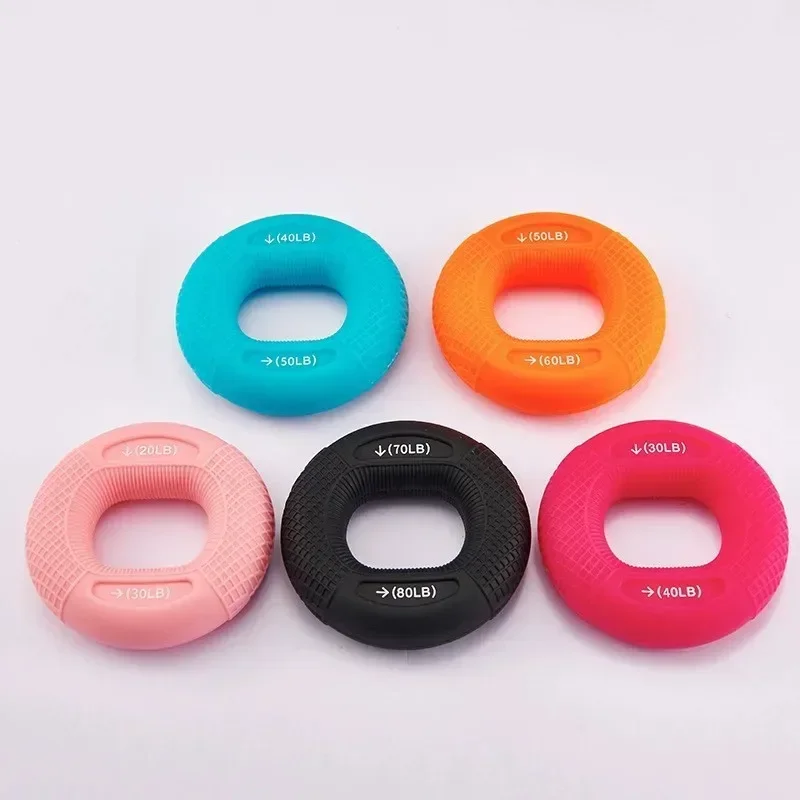 20-80lbs Hand Exerciser Train Fingers Strength Silicone Grip Ring Fitness Equipment Massage Portable Home Gym Expander Arms Hot