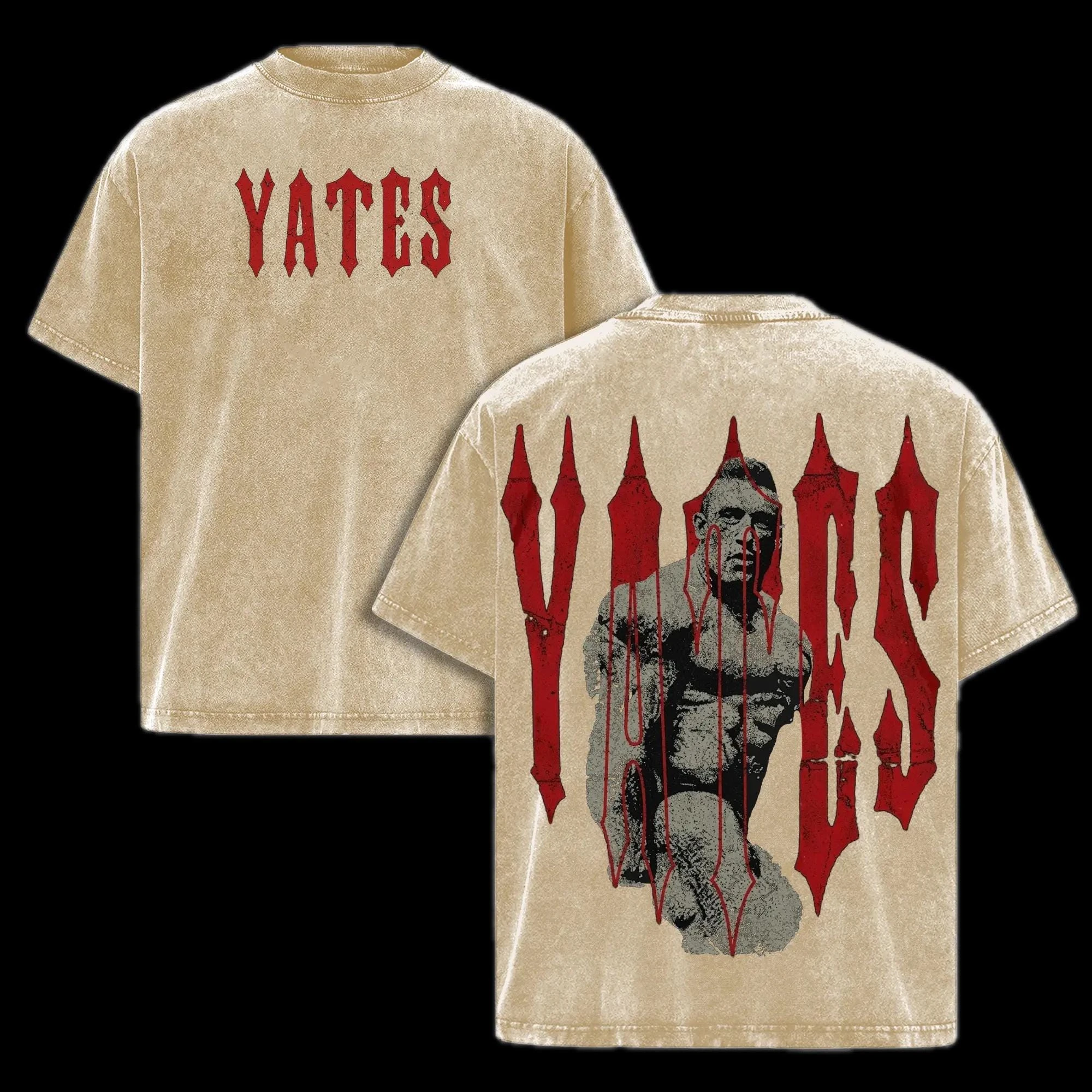 Shadow Training Washed T-Shirt, Vintage Gym Oversized Tee, Bodybuilding Pump Cover Shirt – Detail 2