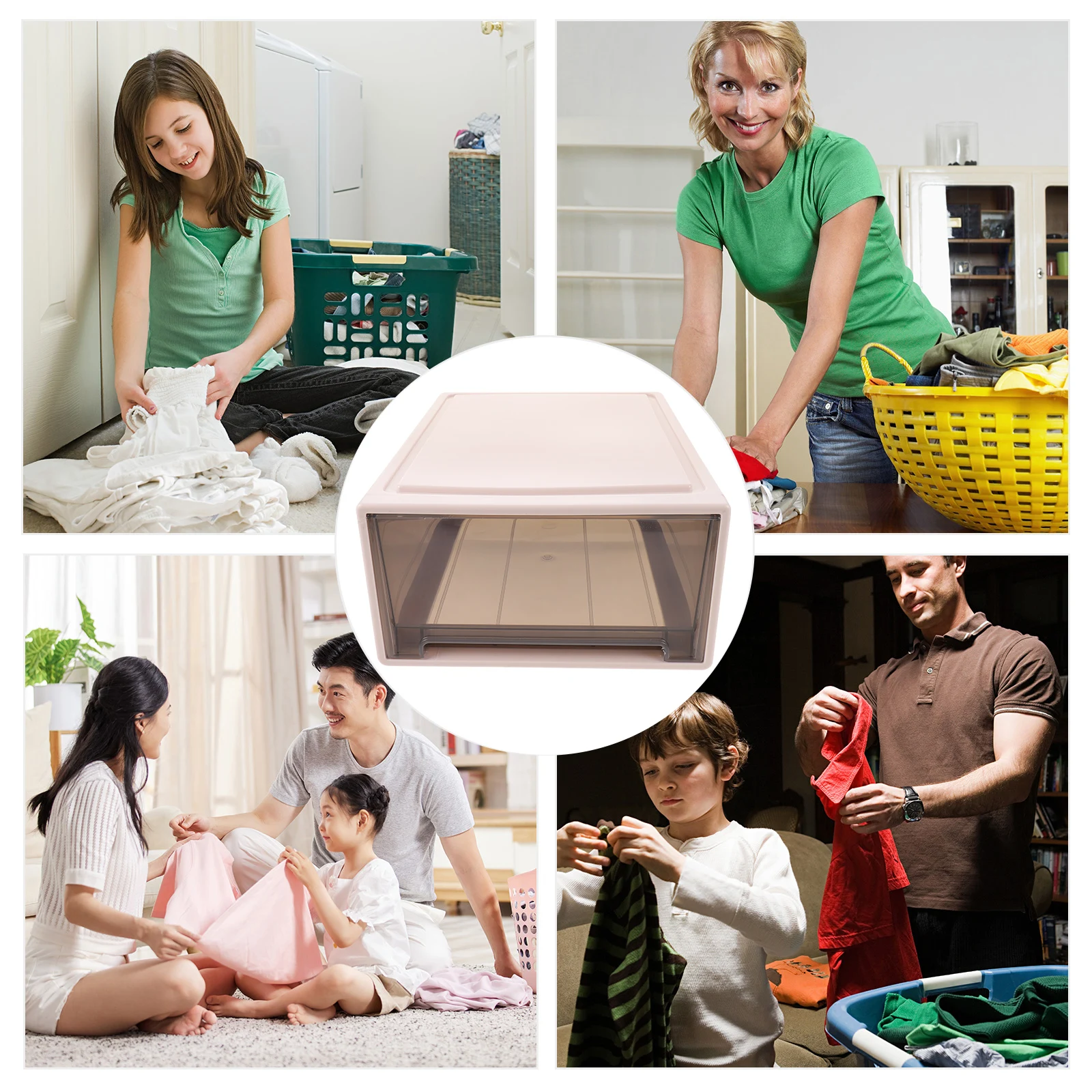 

Simple Clothes Storage Box Large Capacity Home Organizer Container Multi Purpose Visible Plastic Container For Clothes