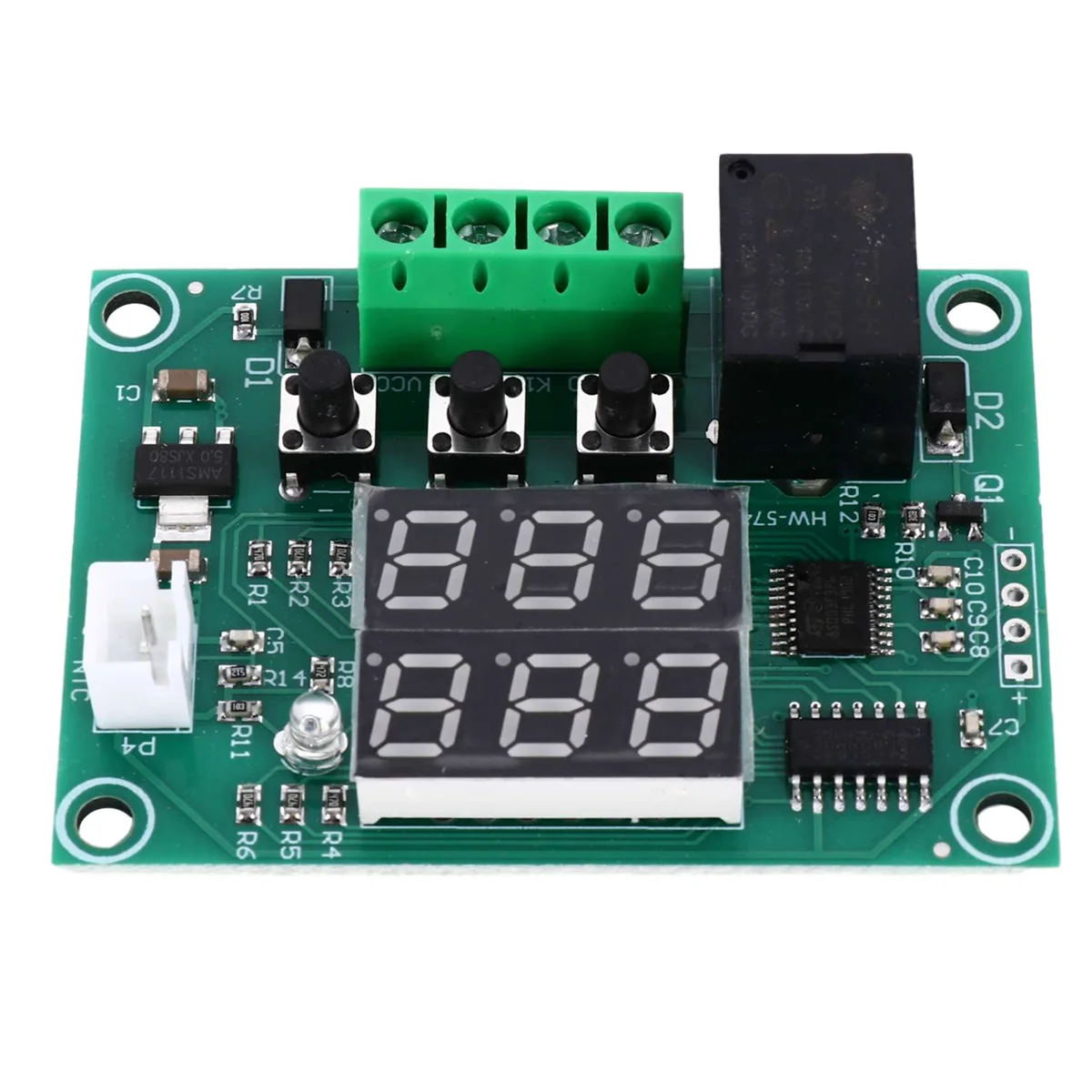 Módulo controlador de temperatura dc 12v placa termostato digital sensor controle preciso diferença de retorno de 0.1 graus
