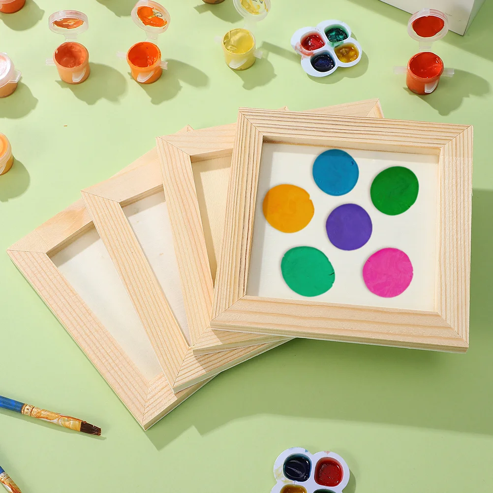 

8 Pcs Modeling Clay Picture Frame Work for Kids Photo Wood School Painting Frames