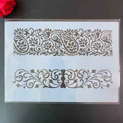 Plantillas de bricolaje para pintura de pared, álbum de recortes para colorear, álbum de relieve, plantilla de tarjeta de papel decorativo, Mandala de pared A4 de 29x21cm