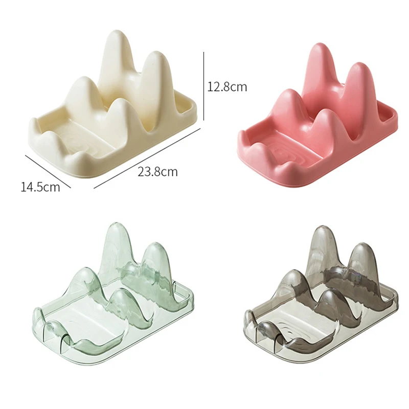 Plastic Pot Lid Shovel Storage Rack Spoon Holder Cooking Tool Storage Rest Heat Resistant Storage Shelves Kitchen Supplies
