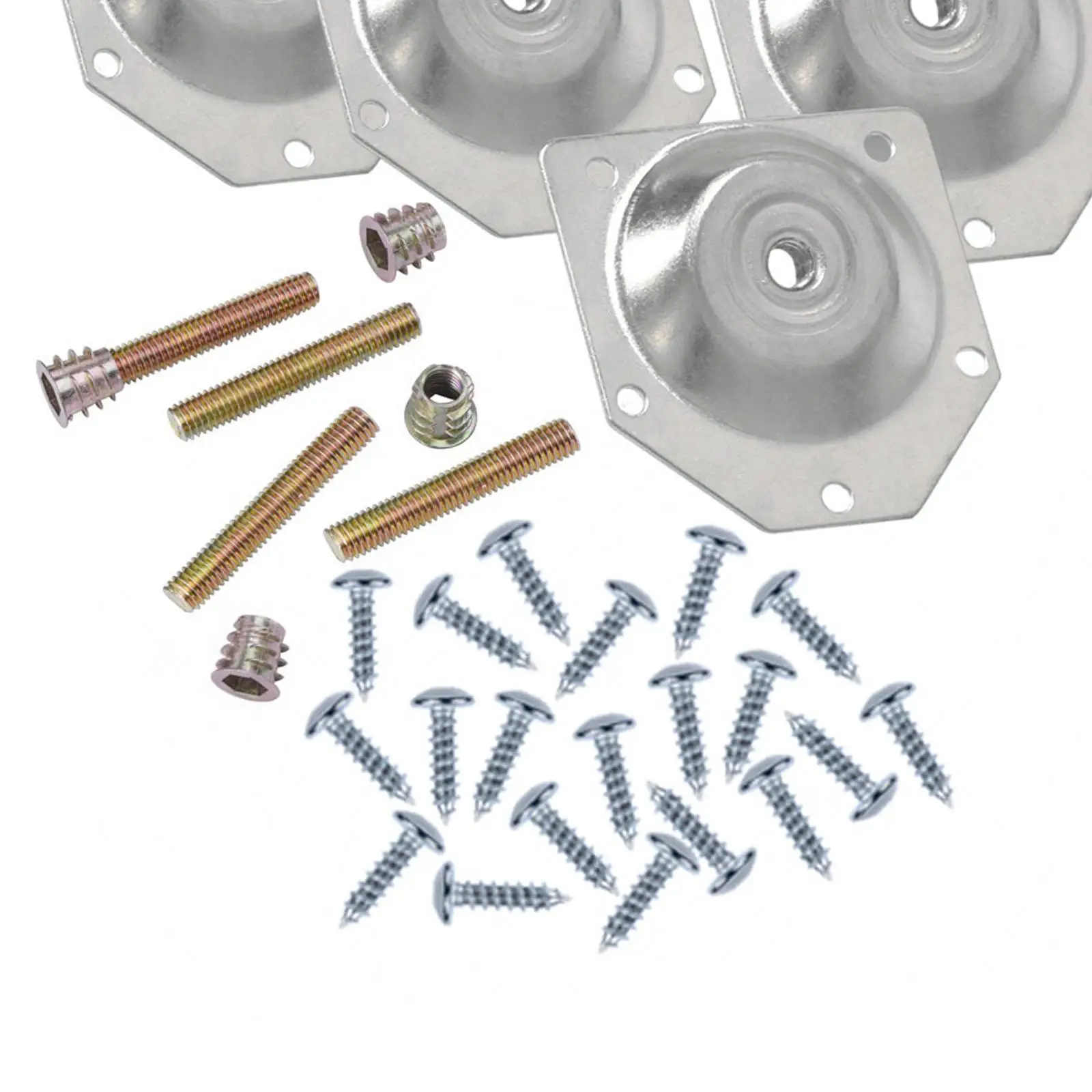 

Набор из 4-х монтажных пластин для мебельных ножек, сверхпрочные, с болтами-кронштейнами, фурнитура для ремонта диванов, компьютерных столов, стульев, сидений и другой мебели