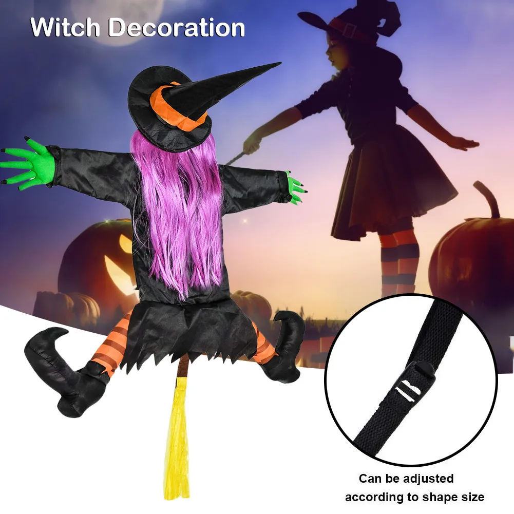 94*85Cm Crashende Heks In Boom Interessante Halloween Decoratiepop