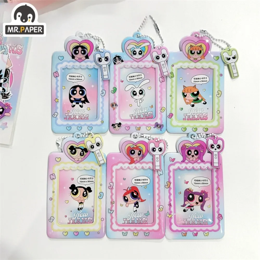 Mr. Paper Cute Cartoon Character PVC Card Holder Meal Card Bus Card Photo Storage Card Bag Present Pendant 6 Style