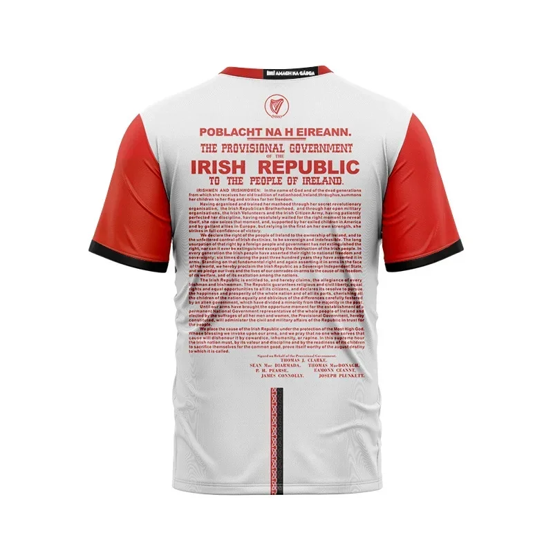 1916 Jersey Memorial Rugby Jersey 3D Printed Men's T-Shirt Fitness Training Suit Sweat-absorbing Breathable Competition Suit