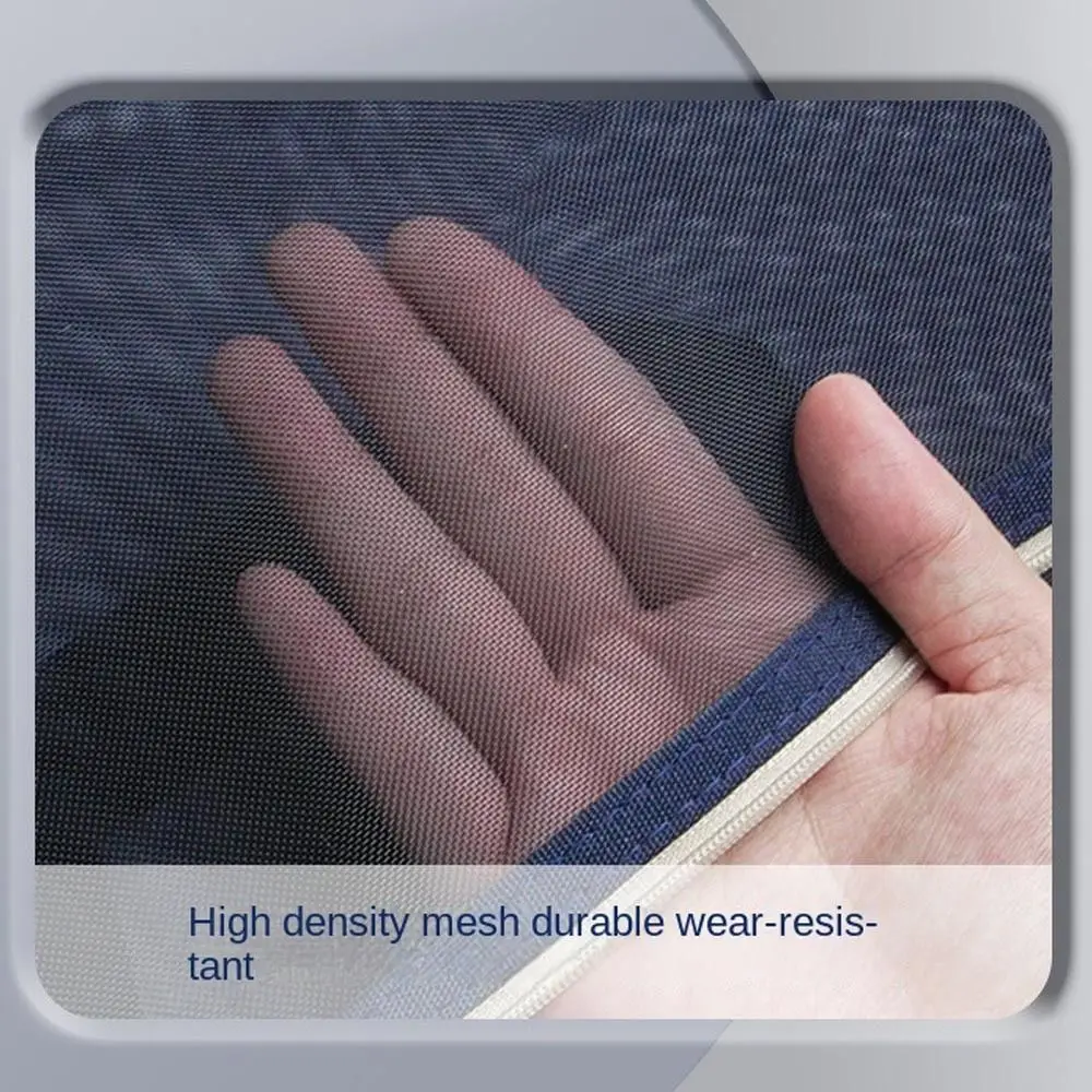 New Nylon Mesh Mesh Zipper Pouch Bag A3 Multifunctional Document Bag Thickened Portable Data Storage Bag School Office Supplies