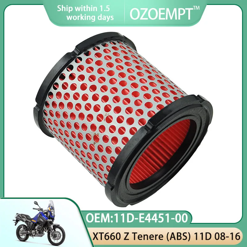 

OZOEMPT Motorcycle Air Filter Apply to XT660 Z Tenere (ABS) 11D 08-16 OEM:11D-E4451-00