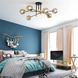 Nordic Modern Led Chandeliers Ceiling Creative Glass Ball Chandelier Lighting Living Room Kitchen Hanging Lamps Light Fixtures