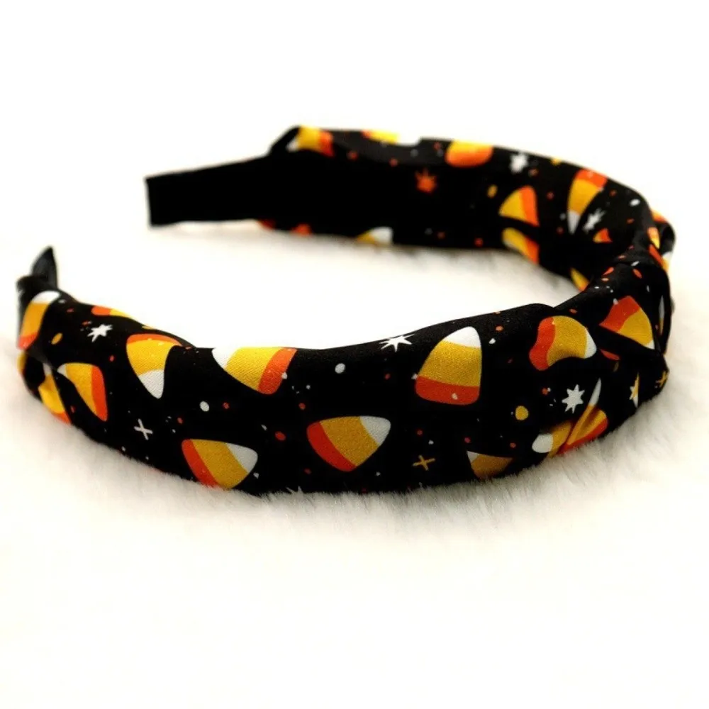

Horrible Pumpkin Head Headband Gothic Cartoon Halloween Hair Hoop Festival Wear Black Cat Top Knot Headband Trick or Treat