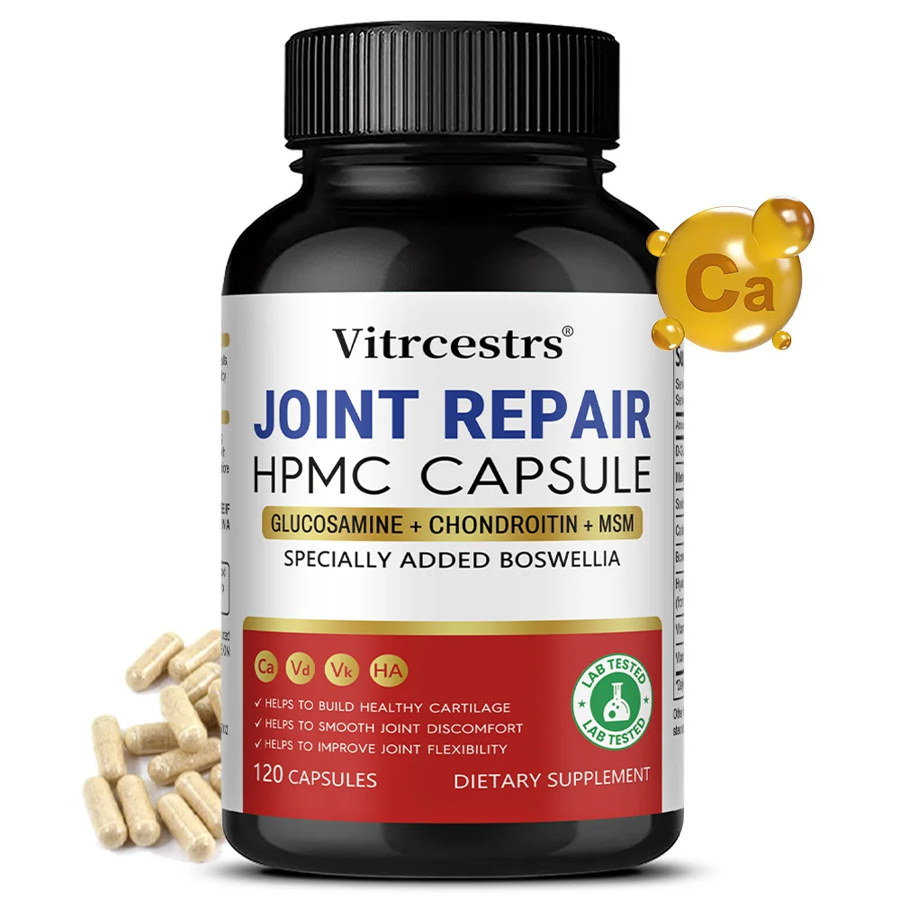 

D-Glucosamine Chondroitin Capsules - Joint Cartile, Bone Density Support, Mobility, Lubrication and Comfort, Strengthen Bones