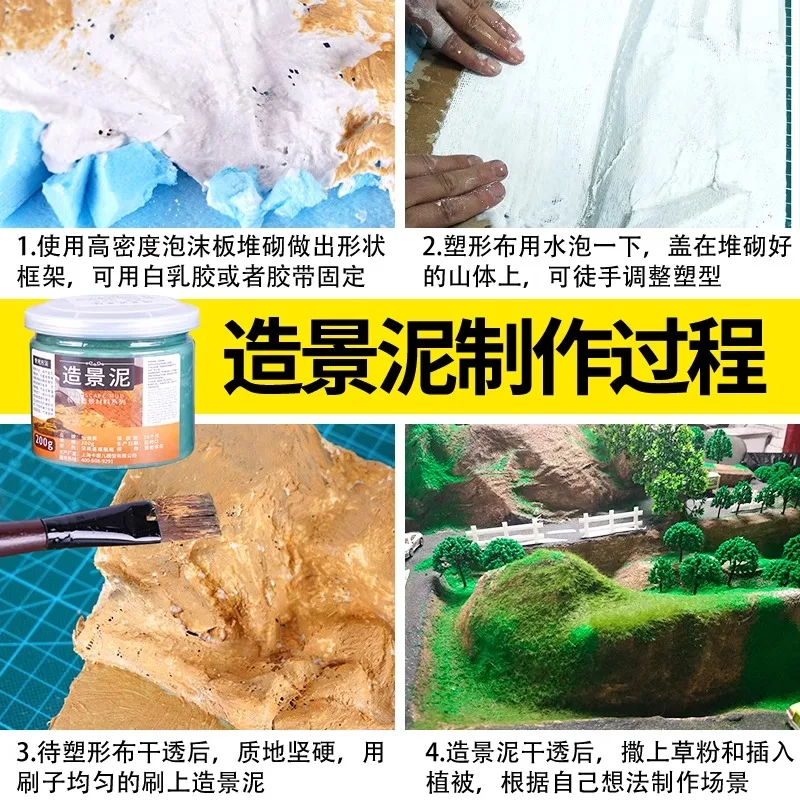 60ml Modeling Clay Mud Paste Diorama Mountain River Lake Ocean Landscape Miniature Basing Material Wargaming Terrain Scenery