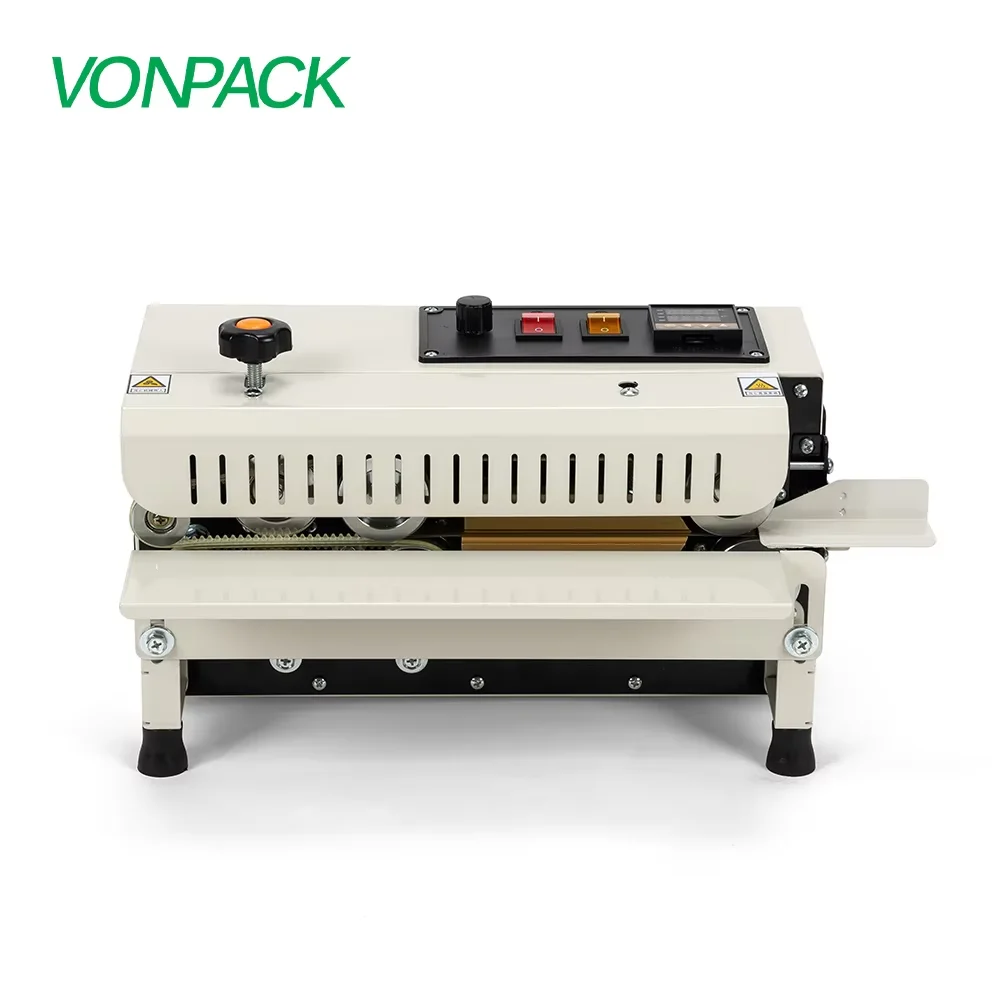 

VONPACK FR-400 New Design Small Size Horizontal Table Continuous Heat Plastic Bag Film Band Factory Kitchen Sealing Machine
