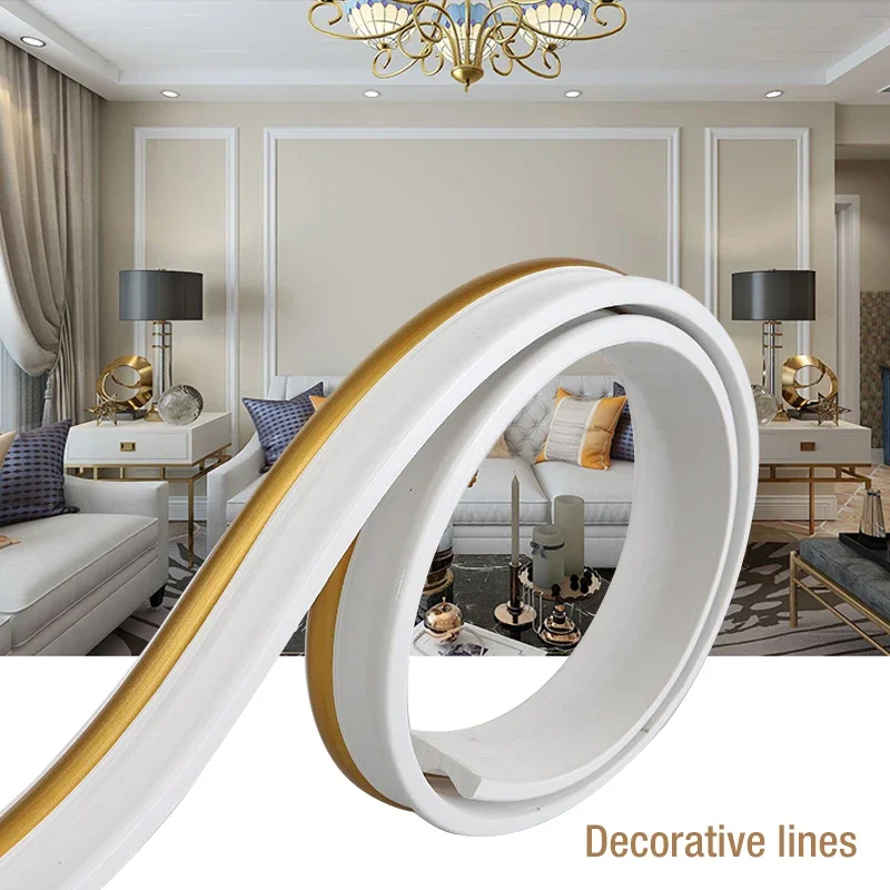 

5 м ПВХ гибкая гибкая лента веревка литье дверное зеркало рамка отделка домашний декор для украшения гостиной спальни ванной комнаты