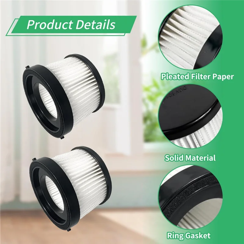 ABUS-6 Pack DCV501HB DCV5011H مرشحات مكنسة كهربائية للمكنسة الكهربائية المحمولة 20 فولت - بديل للجزء #   DCV5011H