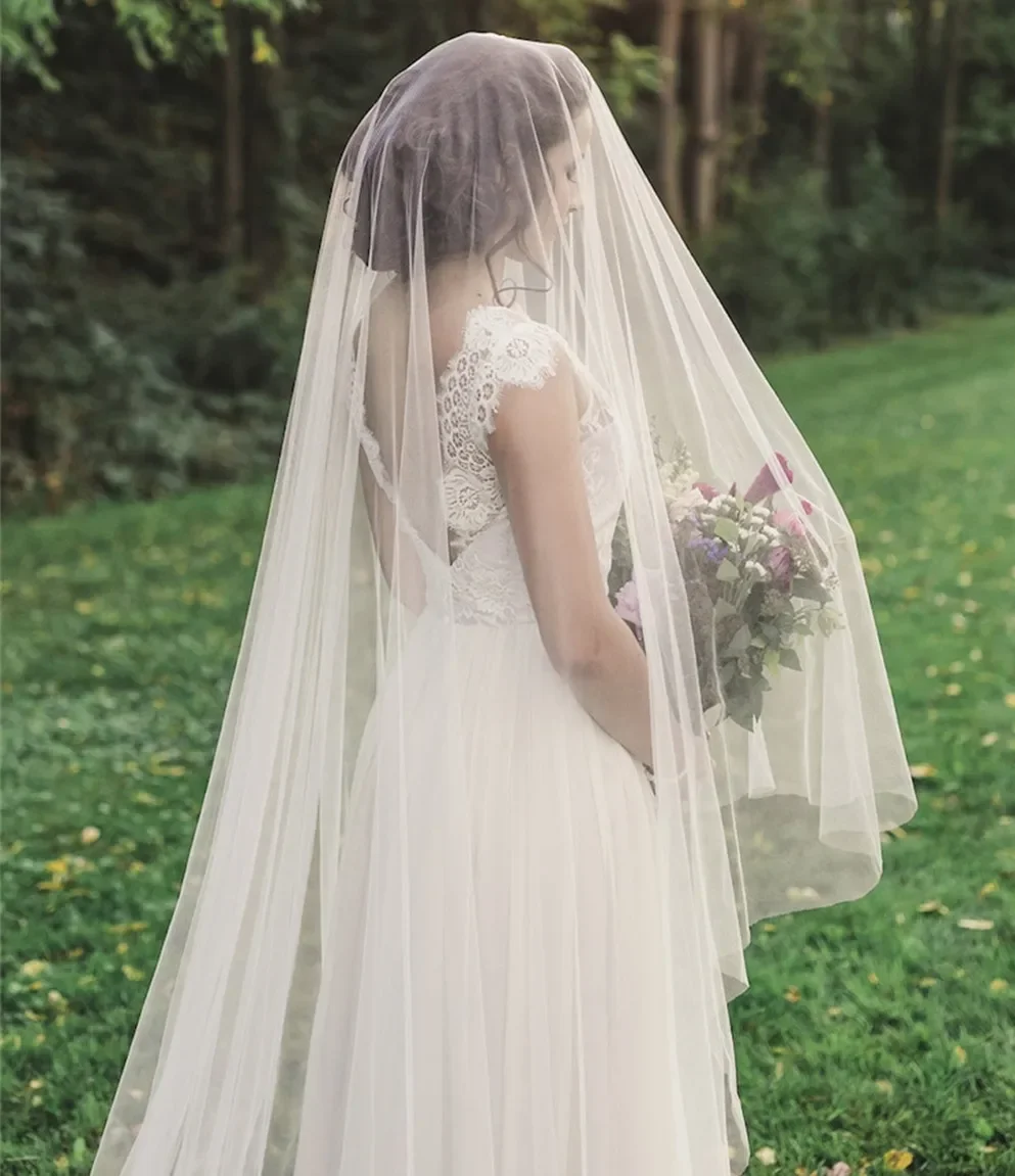 Long Wedding Veil 1…