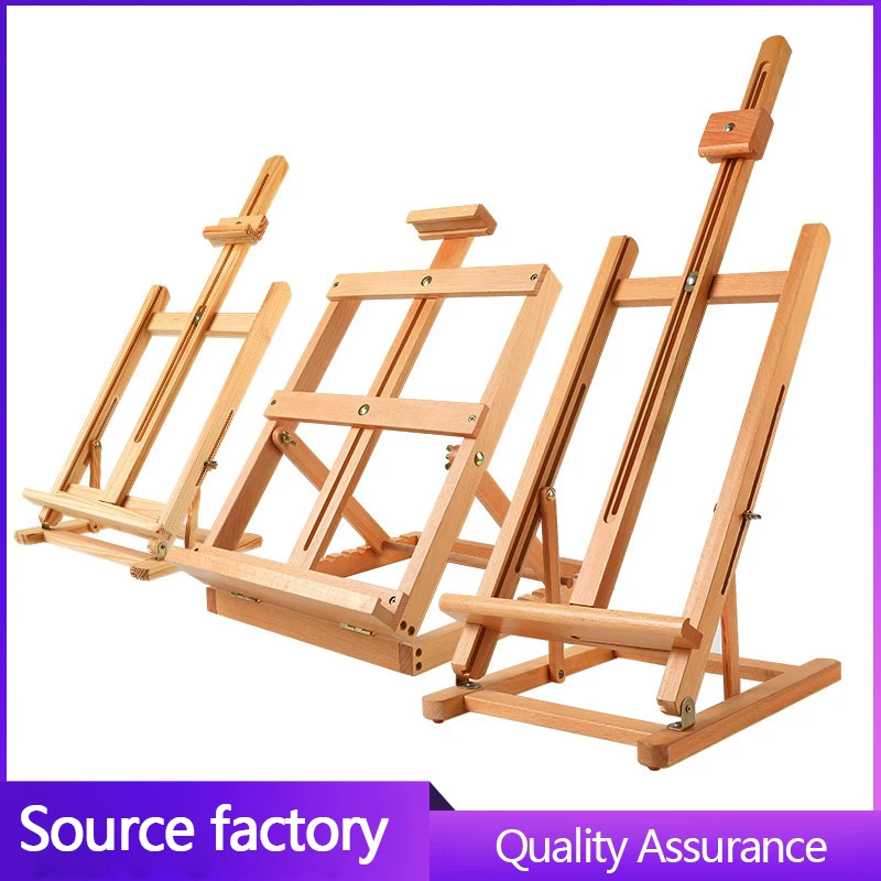 desktop-easel-drawing-board-small-folding-beech-solid-wood-easel-sketching-display-stand-children's-oil-painting-stand
