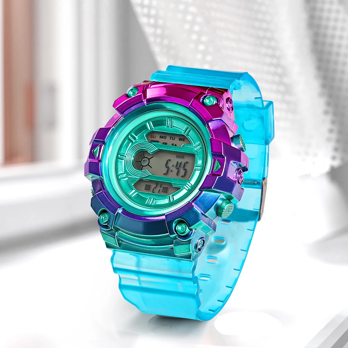 Children's Minimalist Sports Watch Colorful Jelly Colored Leisure Electronic Watch Student Outdoor Sports Electronic Watch