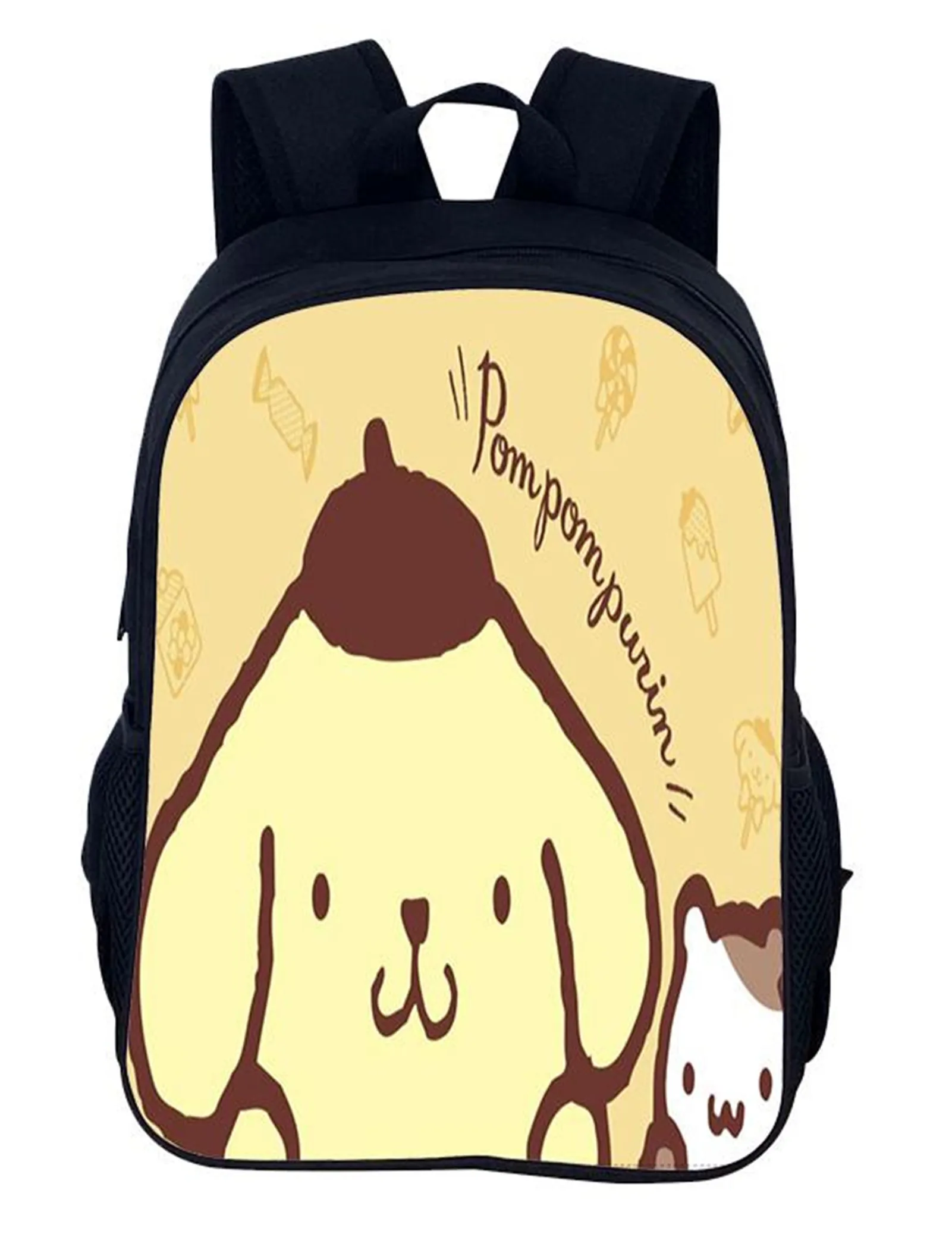 HOT Unisex Kid Pom Pom Purin Novelty Backpack-Classic Cute School Bag-Large Capacity Daypack for Student